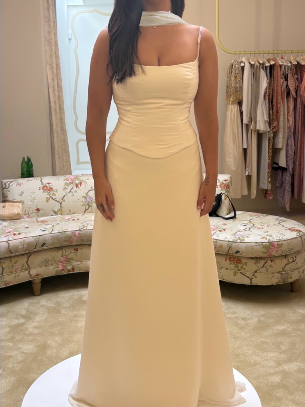 Gorgeous Happy Isles silk and chiffon wedding gown vintage 90s from Italy
